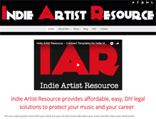 Tablet Screenshot of indieartistresource.com